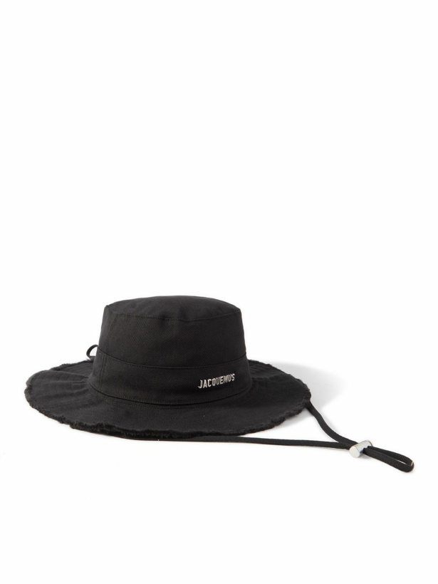 Photo: Jacquemus - Artichaut Logo-Embellished Cotton-Canvas Bucket Hat - Black