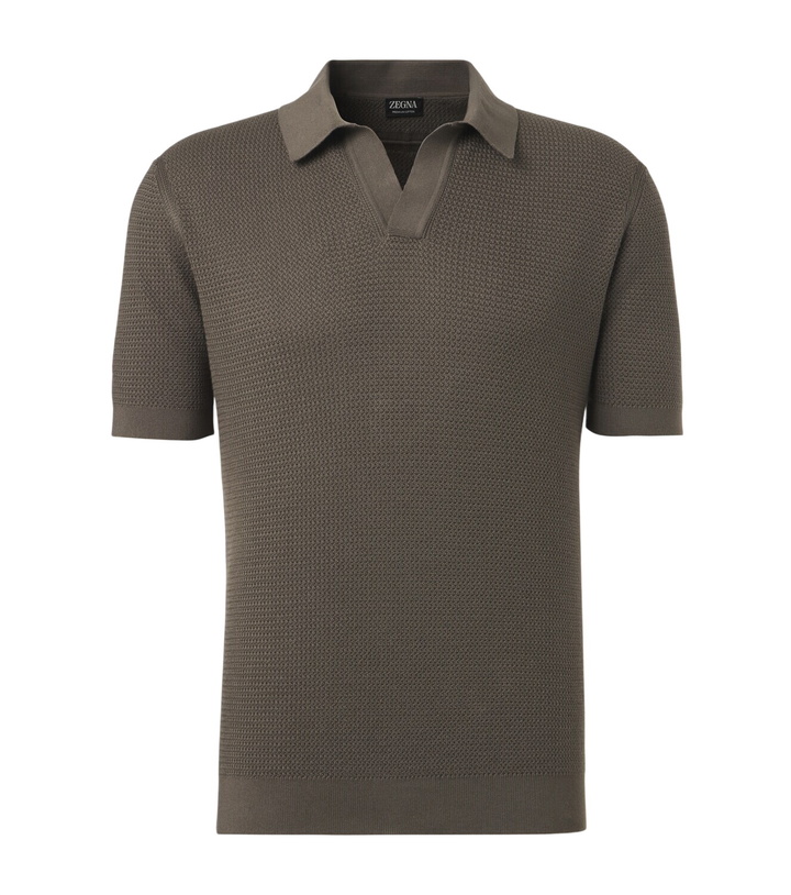 Photo: Zegna Knitted cotton polo shirt