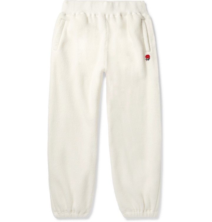 Photo: Undercover - Nylon-Panelled Embroidered Polartec Fleece Sweatpants - White