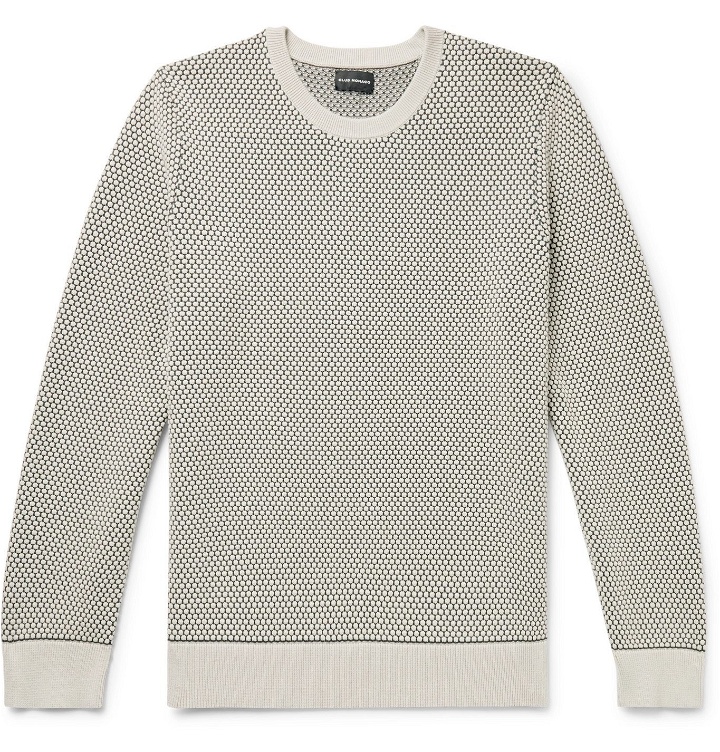 Photo: Club Monaco - Honeycomb-Knit Cotton-Blend Sweater - Neutrals