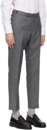 Thom Browne Gray Low-Rise Trousers