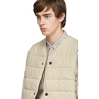 Studio Nicholson Off-White Chaud Quilted Liner Vest