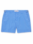 Orlebar Brown - Bulldog Straight-Leg Stretch-Linen and Lyocell-Blend Shorts - Blue