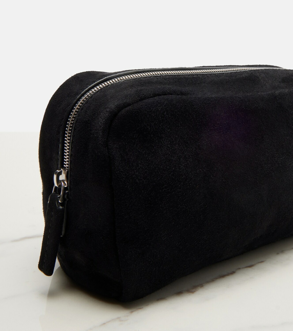 The Row Astra Small suede pouch