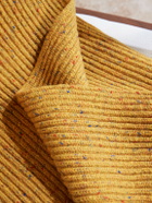 Inis Meáin - Fisherman's Ribbed Wool and Cashmere-Blend Blanket