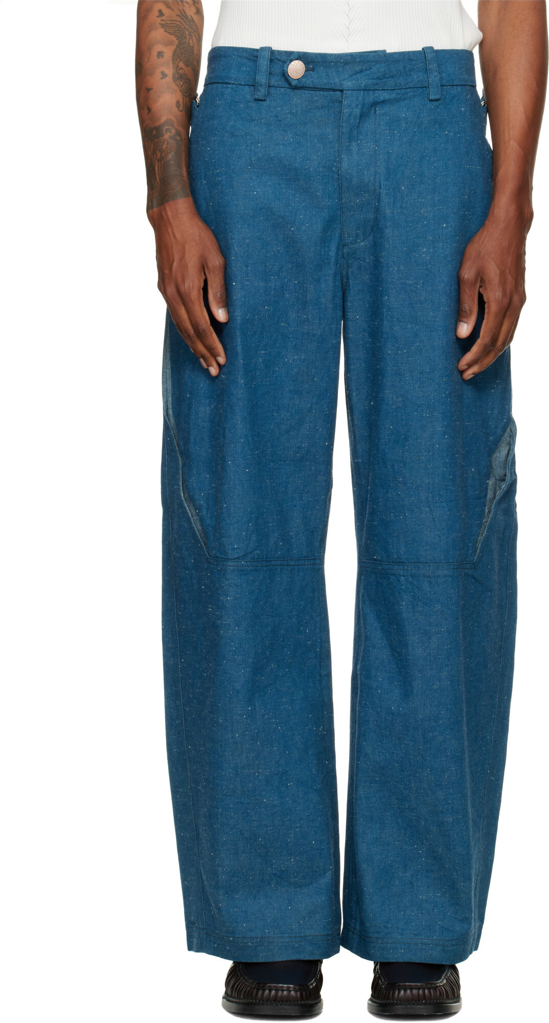 NULLUS Blue Low Poly Shift Jeans