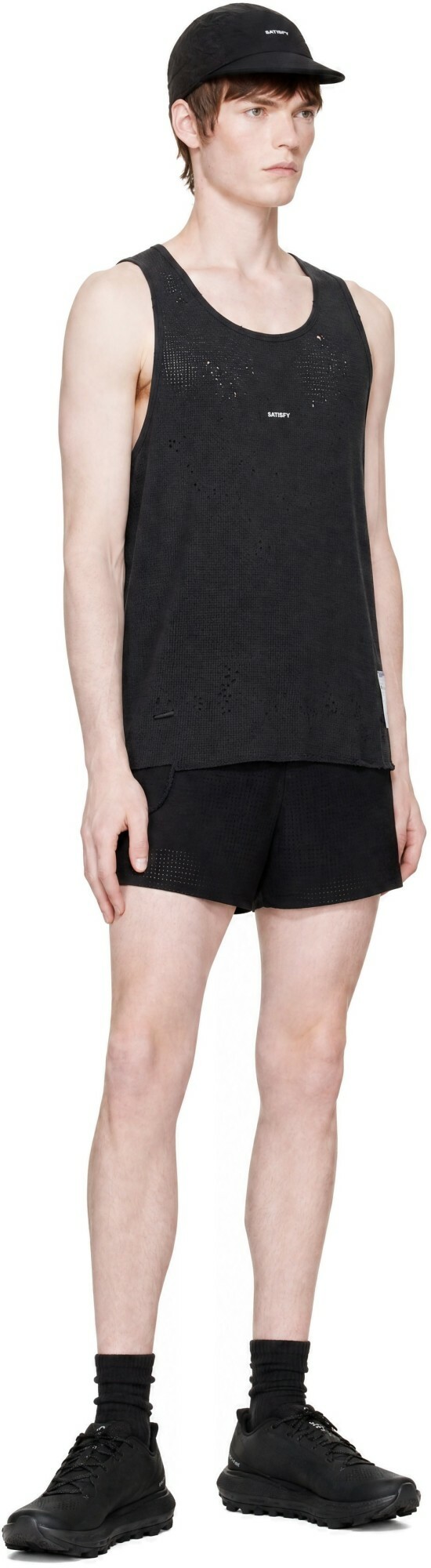 Satisfy Gray MothTech Waffle Singlet Tank Top