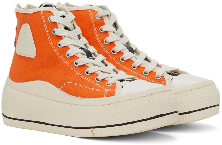 R13 Orange Kurt High-Top Sneakers