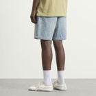 Rhude Men's Boxy Traxedo Denim Shorts in Isla Indigo