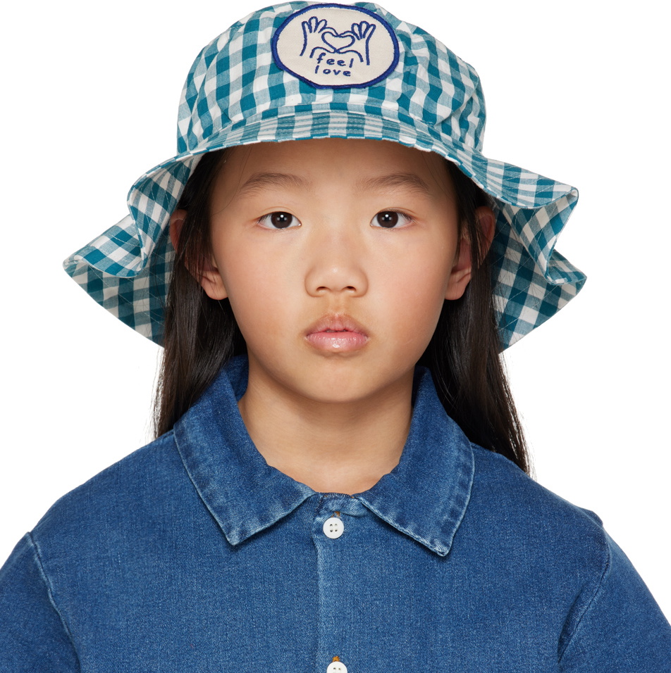 Wynken Kids Green & White Vivi Bucket Hat Wynken