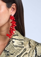 Dries Van Noten Beaded Drop Earrings - Red - One Size