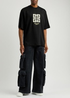 Givenchy Logo-embroidered Cotton T-shirt Black