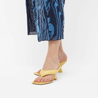 Gia Borghini Women's Leather Thong Sandal in Butter Yellow