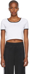 adidas Originals White Slim Cropped T-Shirt