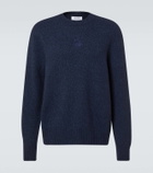 Alexander McQueen Skull embroidered wool-blend sweater