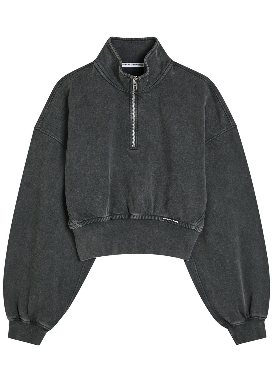 Alexanderwang.t Faded Cotton Sweatshirt Grey