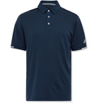 Adidas Golf - Striped HEAT.RDY Mesh Golf Polo Shirt - Blue