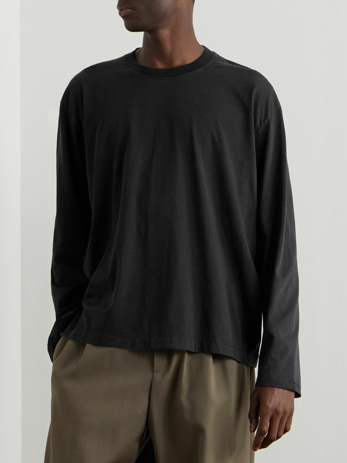 SSAM - Charlie Organic Cotton-Jersey T-Shirt - Gray