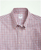 Brooks Brothers Men's Friday Shirt, Poplin Checked | Red
