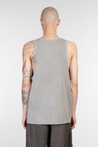 Ziggy Chen Tank Top In Grey Cotton