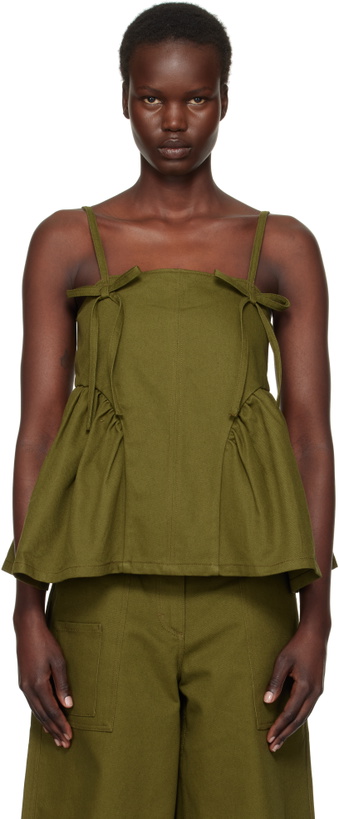 Photo: Cecilie Bahnsen Green Akira Denim Tank Top