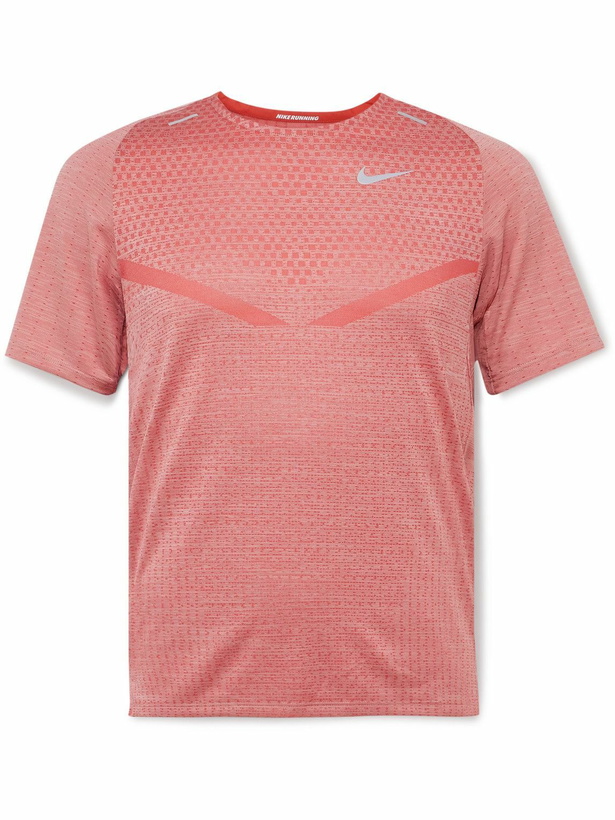 Photo: Nike Running - Slim-Fit Dri-FIT ADV TechKnit T-Shirt - Red