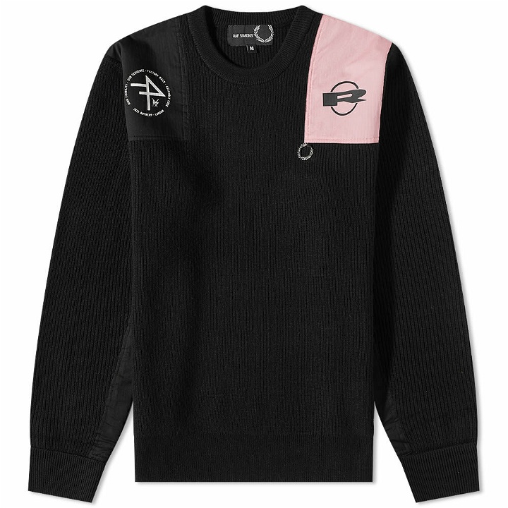 Photo: Fred Perry x Raf Simons Printed Military Jumper in Black