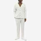 Homme Plissé Issey Miyake Men's Pleated Cardigan in Ivory