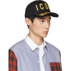 Dsquared2 Black and Gold Icon Baseball Cap