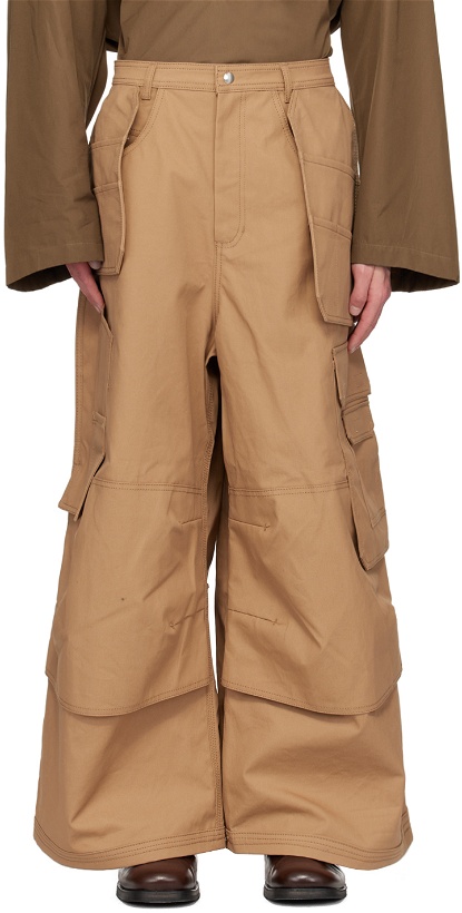 Photo: Hed Mayner Brown Layered Cargo Pants