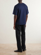 SAINT LAURENT - Logo-Appliquéd Cotton and Modal-Blend Jersey T-Shirt - Blue