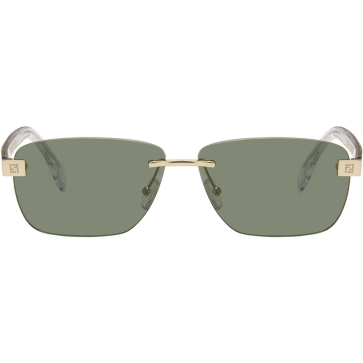 Photo: Fendi Gold 'Fendi Sky' Sunglasses