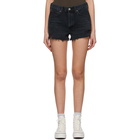 AGOLDE Black Denim Parker Vintage Cut-Off Shorts