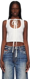 AMBUSH White Ribbon Tank Top