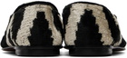 TOM FORD Black & Off-White Jacquard Velvet Steven Loafers