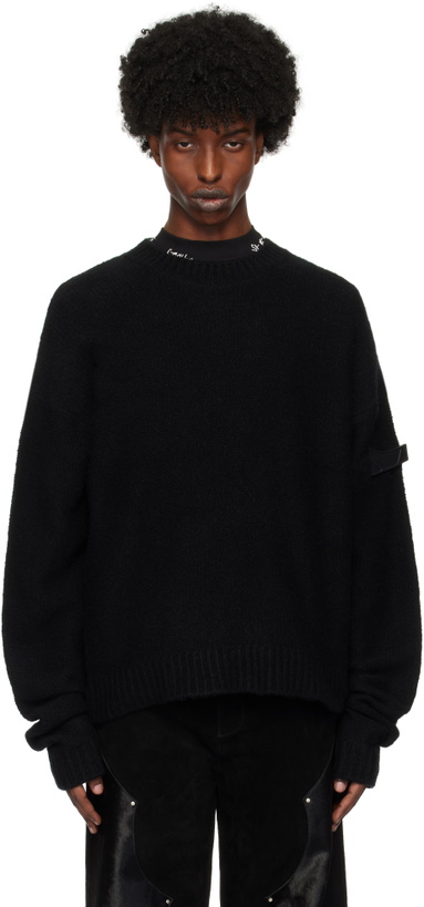Photo: HELIOT EMIL Black Inviola Cashmere Crewneck