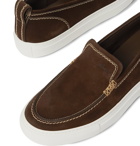 BRIONI - Suede Slip-On Sneakers - Brown