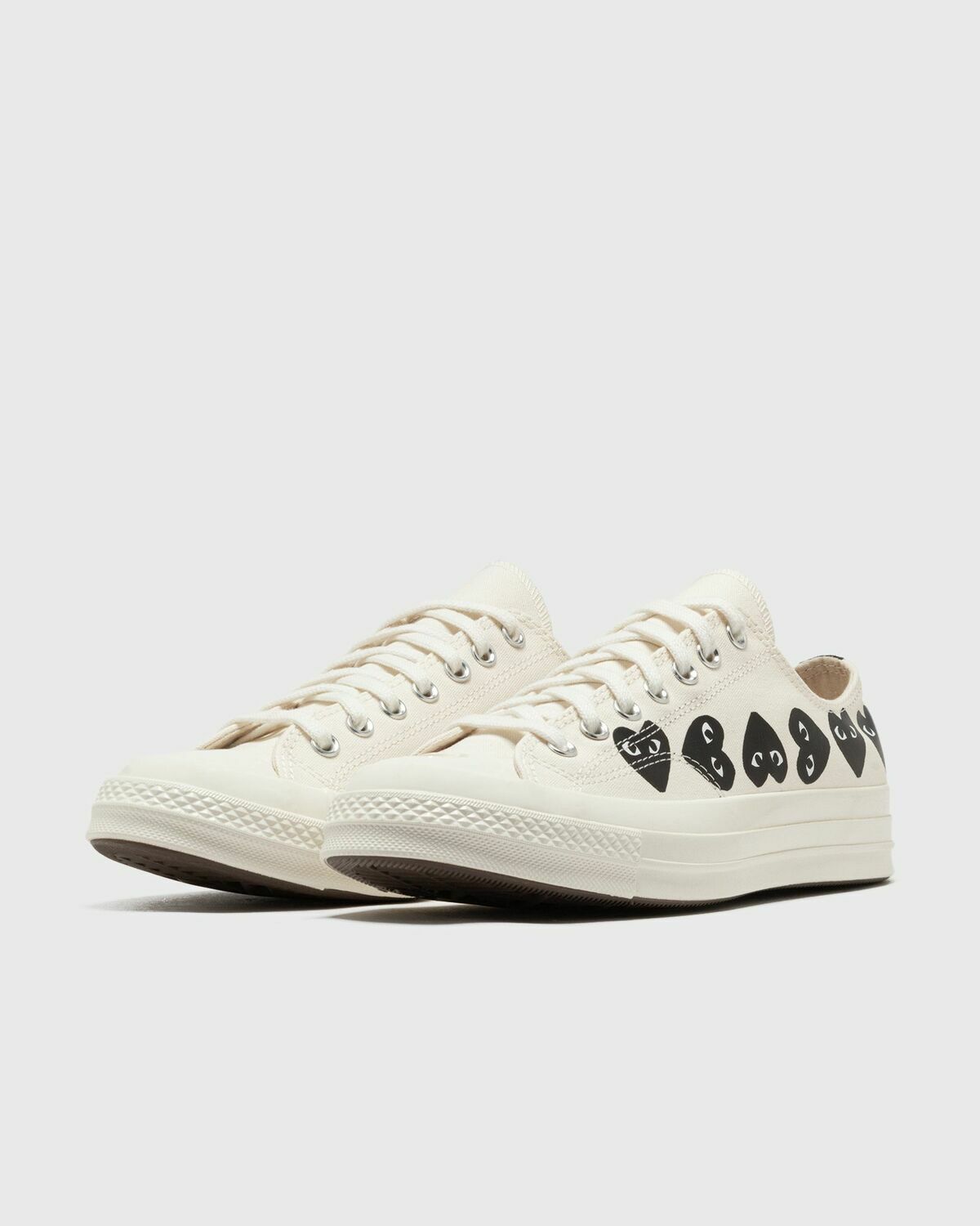 Comme des Garçons Play X CONVERSE Chuck Taylor'70 Multi Heart Low Top Beige Mens Lowtop