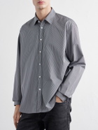 TOTEME - Striped Cotton-Poplin Shirt - Gray