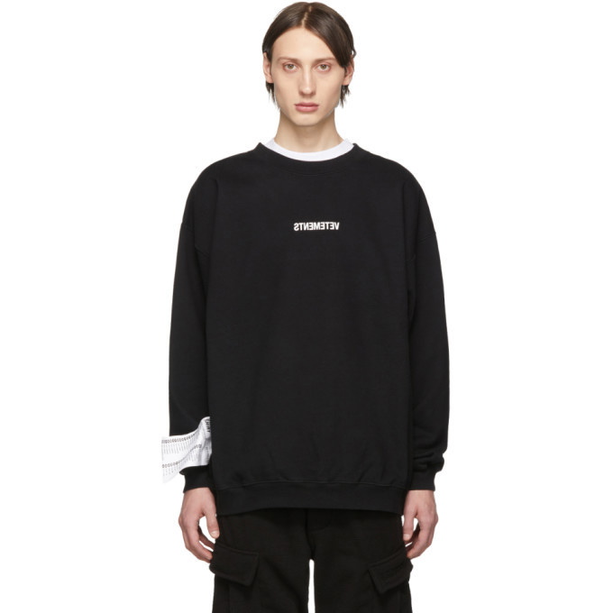 Photo: Vetements Black Inverted Logo Sweatshirt