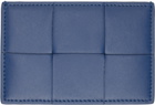 Bottega Veneta Navy Cassette Credit Card Holder