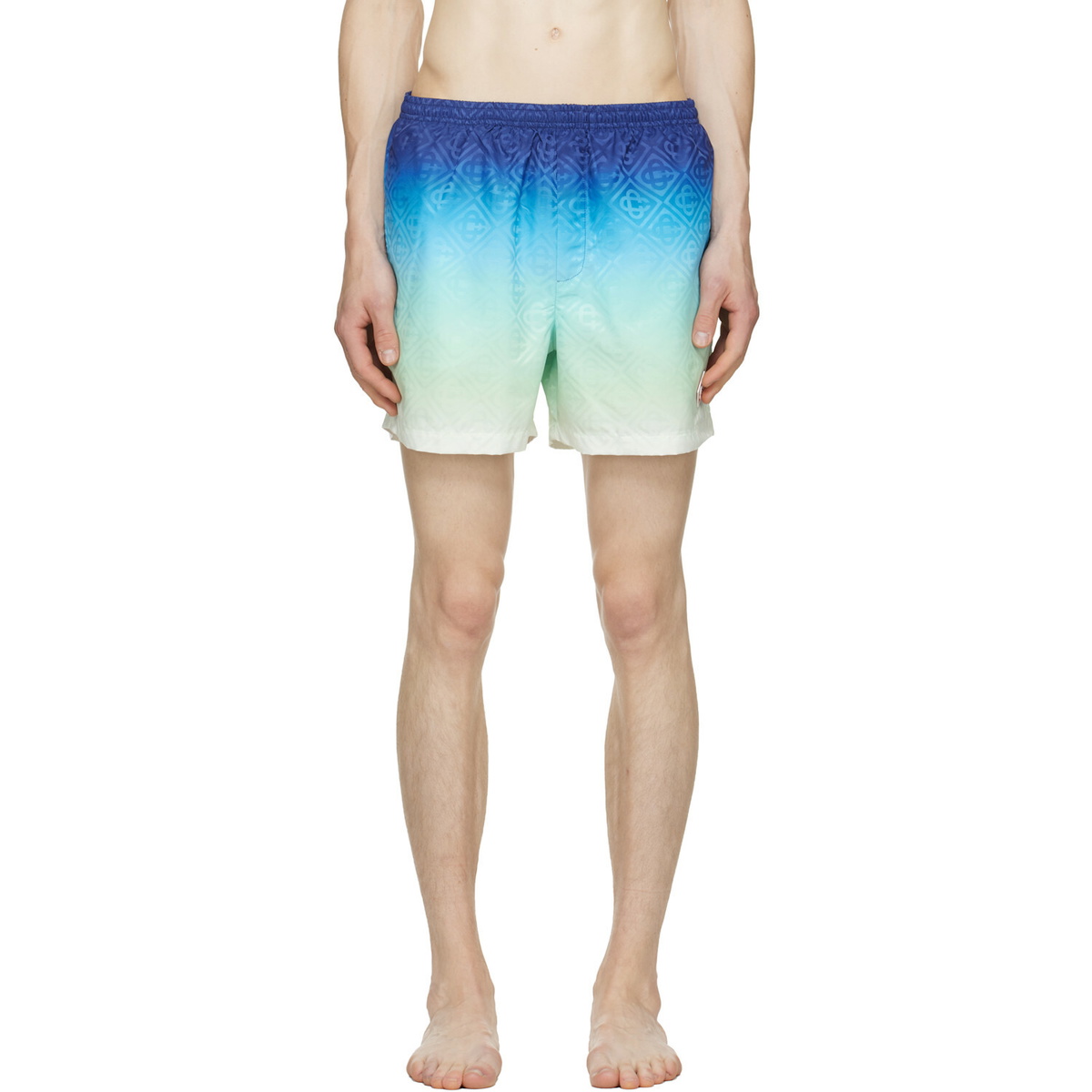 Casablanca Blue Gradient Jacquard Swim Shorts