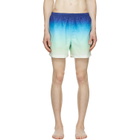 Casablanca Blue Gradient Jacquard Swim Shorts