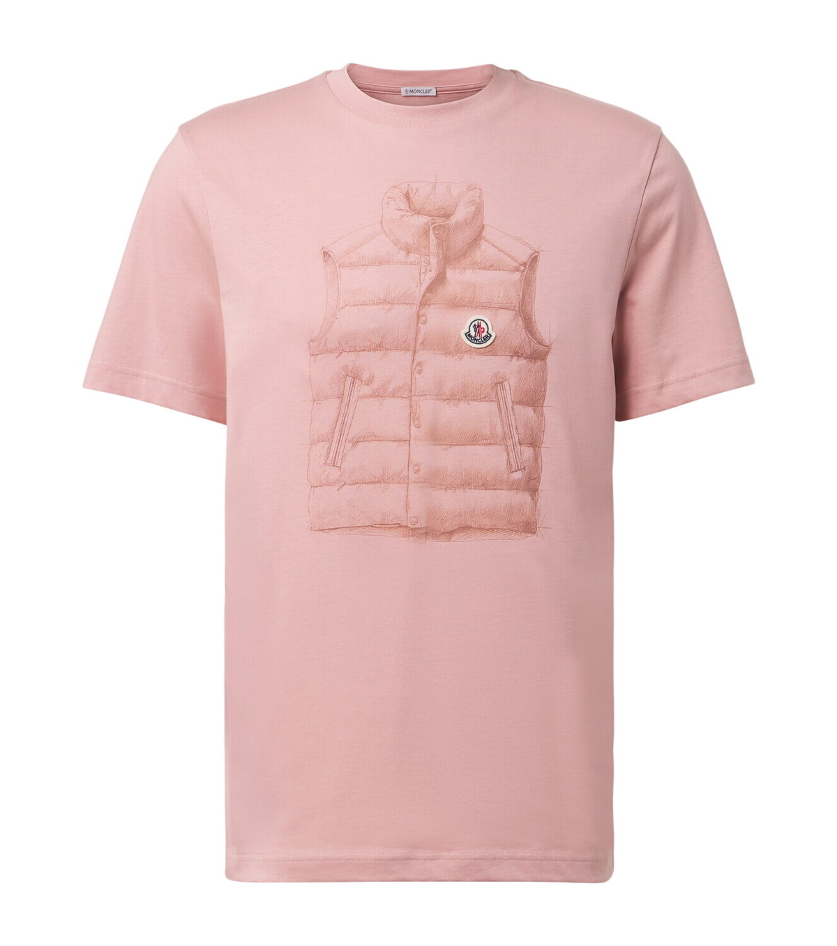 MONCLER 半袖 Tシャツ ピンク Moncler Men's Logo T-Shirt in Purple Moncler