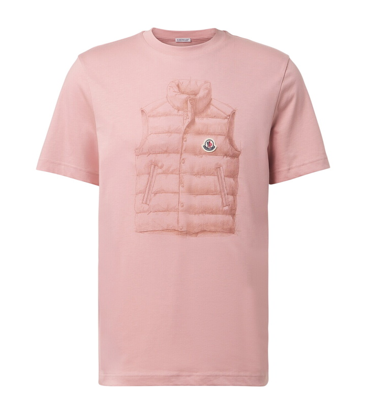 Photo: Moncler Printed cotton jersey T-shirt