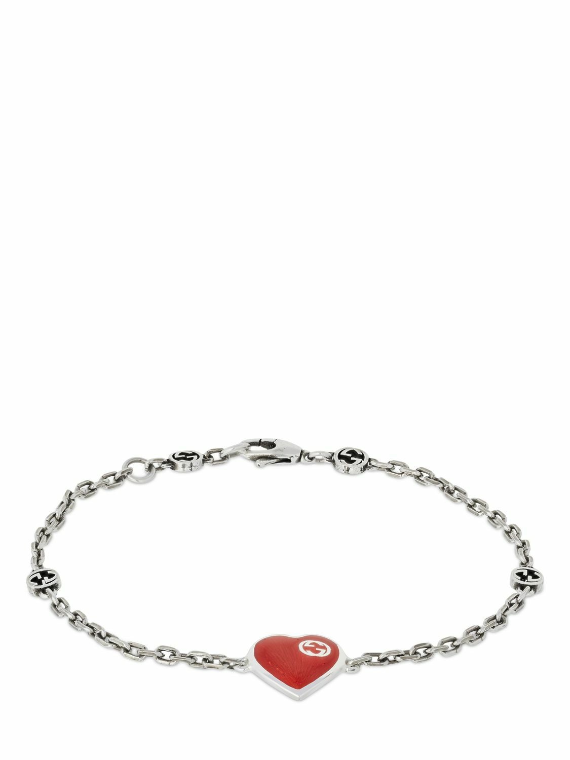 Photo: GUCCI - Heart Interlocking G Chain Bracelet