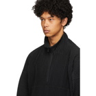 Homme Plisse Issey Miyake Black Pleated Half-Zip Pullover