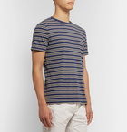 Frescobol Carioca - Leblon Striped Cotton and Linen-Blend T-Shirt - Blue