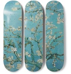 The SkateRoom - Vincent Van Gogh Set of Three Printed Skateboards - Blue
