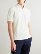 Brunello Cucinelli - Slim-Fit Cotton-Piqué Polo Shirt - White